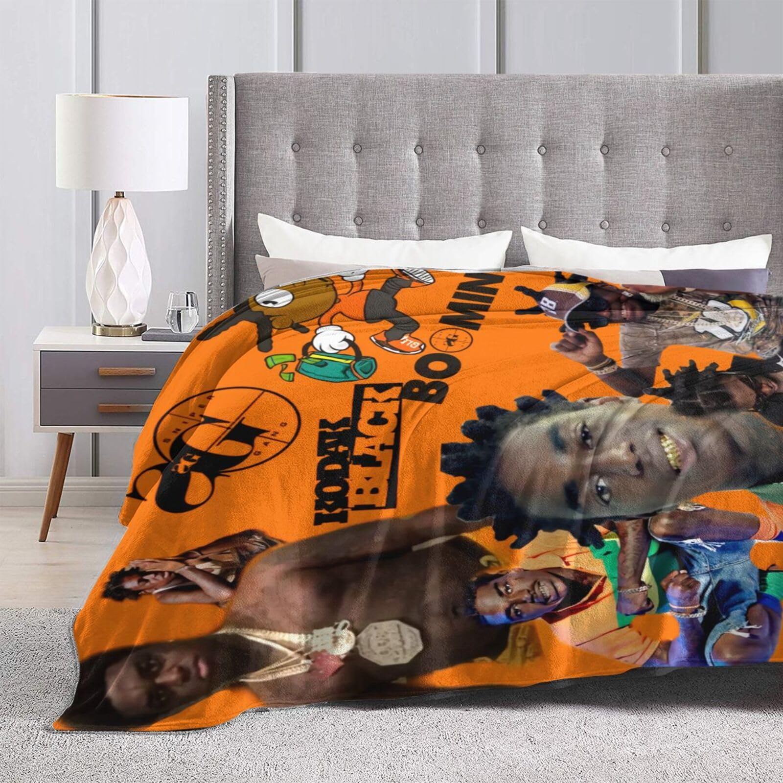 Amazon.com: kingscom Kodak Rapper Black Singer Blanket Throw